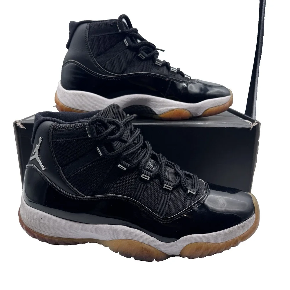 Jordan Air Jordan 11 Retro Men’s Black/White Patent Leather Sneakers CT8012-011